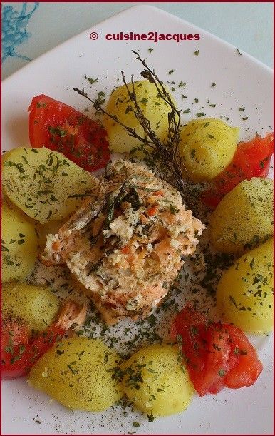 Farci  de  saumon   noix   de   st Jacques  ( 2/2 )